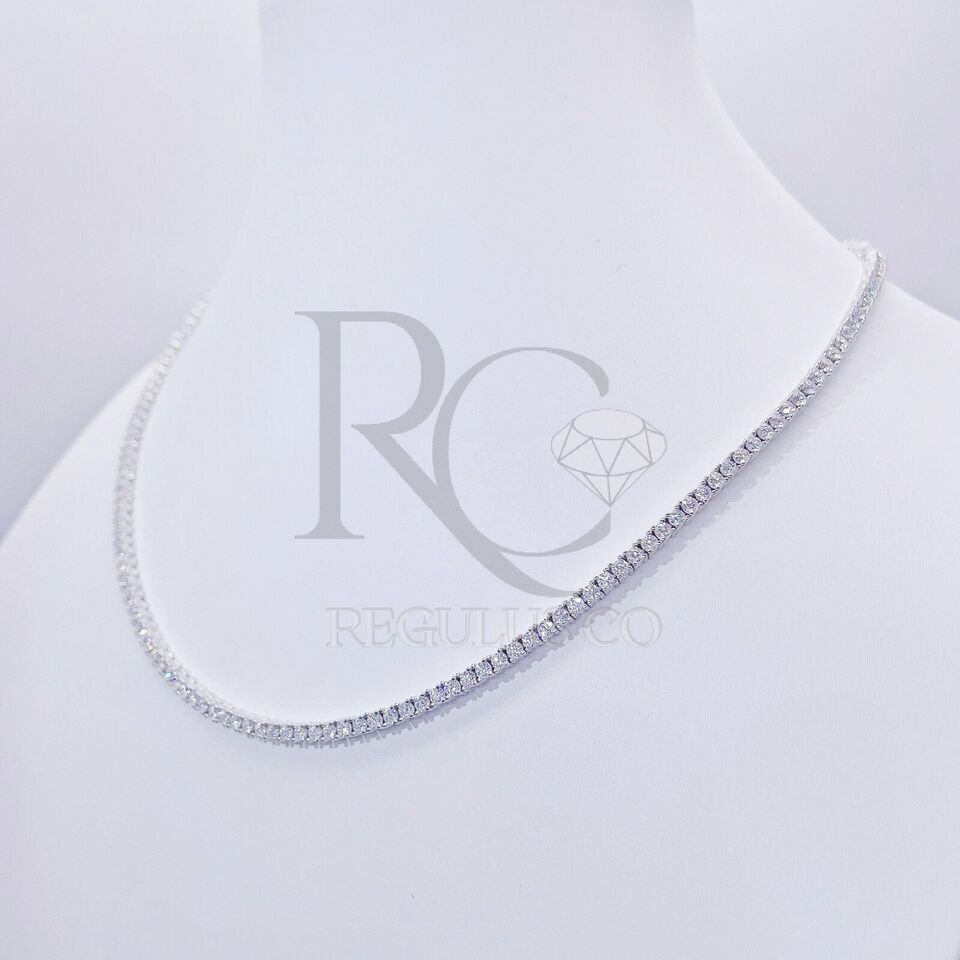 Tennis Necklace Moissanite - 2mm